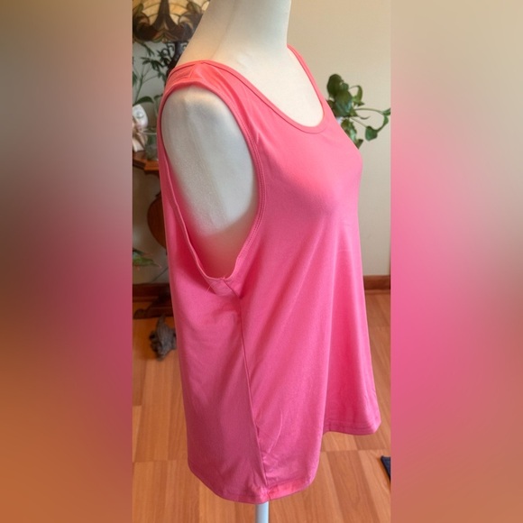 Women Dark Pink Tank Top Cami Undershirt Wide Strap Summer Medium Stretch 2xl - Picture 3 of 9